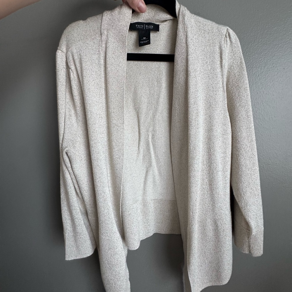 Ivory Open-Front Women's Sweater